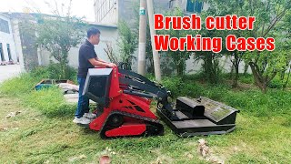 Brush cutter for mini skid steer loaderskidsteer [upl. by Derriey]