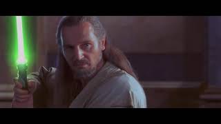 Qui Gon Jinn amp Obi Wan Kenobi Vs Darth Maul Fight Scene [upl. by Katz859]