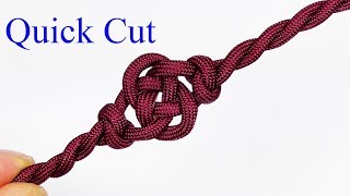 Double Coin Knot Twisted Paracord Bracelet  Quick Cut [upl. by Noxin]