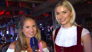 WiesnPromis Lena Gercke auf dem Oktoberfest 2017 [upl. by Yerok]