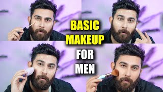 Basic Makeup For Men  Natural Looking Makeup  Mens Basic Daily Makeup Tutorial [upl. by Melinde]