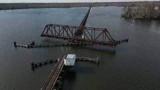 Pamlico River Trestle built 1907 Washington NC USA [upl. by Nnyllatsyrc705]