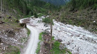 Unwetter Aufräumungsarbeiten Bad Gastein  Kötschachtal 26 Juni 2024 [upl. by Annayrb]