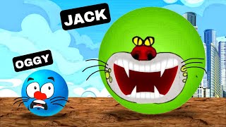 OGGY BECAME GIANT AND TRY TO EAT JACK IN BIG BATTLES ROBLOX [upl. by Jule]