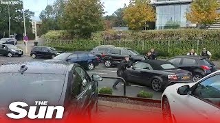 Dramatic moment UK armed cops swoop in on Audi in North London [upl. by Ened]