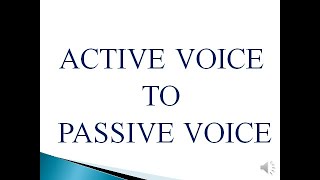 Active Voice to Passive Voice Grammar in English [upl. by Gerstner345]