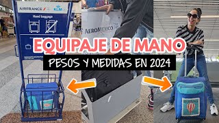 Equipaje de mano y artículo personal pesos y medidas 2024 [upl. by Murray]