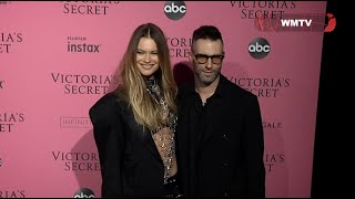 Adam Levine and Behati Prinsloo Victorias Secret Fashion Show Arrivals [upl. by Nihcas146]