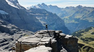 Via Ferrata Rotstock  a thrill with the Eiger north face feeling [upl. by Nork777]