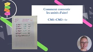 Comment convertir des unités daire  6e CM1 CM2 [upl. by Botsford974]