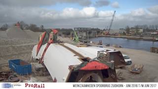 Timelapse opbouw Spoorbrug Zuidhorn [upl. by Uyekawa24]