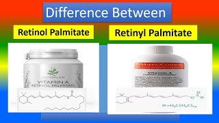 Difference Between Retionl palmitate and Retinyl palmitate [upl. by Dayle]