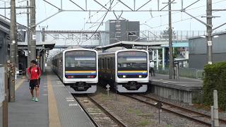 成田線209系 佐原駅発車 JR East Narita Line 209 series EMU [upl. by Bern]