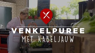 Recept kabeljauw met venkelpuree en pesto [upl. by Kcinnay775]