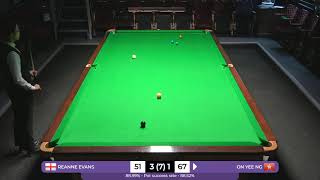 TAOM UK Womens Snooker Championship 2023  Reanne Evans v Ng On Yee  Semi Final [upl. by Tamarra]