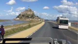 Mont st Michel  the causeway by bus  the Mont to the car park [upl. by Eiryk]