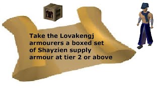 OSRS Sherlock Challenge  Make a boxed set of Shayzien supply armour 2  Quick [upl. by Ania474]