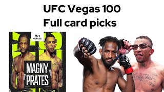 Neil Magny is cooked…UFC Vegas 100 Magny vs Prates Full card Predictions and Breakdown [upl. by Ursula840]