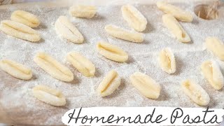 2Ingredients Homemade Pasta  NO Machine NO eggs  Italian quotCavatelliquot So Easy [upl. by Atikaj]