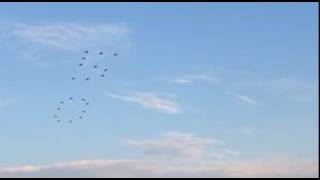 Singapore National Day Parade SG50 NDP FLyby 20 F16s in 50 Formation [upl. by Snej]