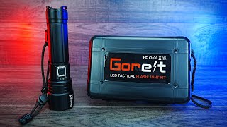 Goreit Tactical Flashlight 20000 Lumens Rechargeable LED IP67 Unboxing amp Review [upl. by Florio949]