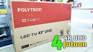 Review amp Unboxing Google TV Polytron PLD 43UG5959 [upl. by Linnea]