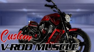 Custom HarleyDavidson VRod Muscle Transformation [upl. by Sitrik]