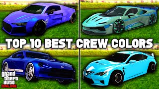 The Top 10 Best Crew Colors In GTA 5 Online 2023 Modded Crew Colors Neon Colors amp More [upl. by Nnylhsa949]