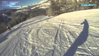 Pista 8 e nuova pista Bimbo  Sestriere  wwwsullaneveit [upl. by Samuele]