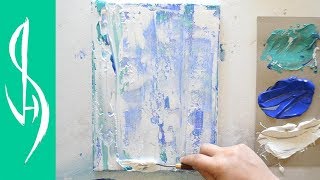 Abstract Palette Knife Painting with Acrylics  Very Easy Technique [upl. by Kcirrad]