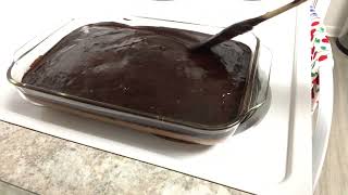 BOX CAKE WITH MELTED DARK CHOCOLATE TOPPING cake desserts snacks food foodie [upl. by Carie]