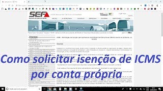 Como solicitar isenção de ICMS por conta própria deficiente condutor em MG [upl. by Mara]