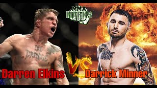 Darren Elkins vs Darrick Minner Markout minute MMA MARKS Podcast [upl. by Sholeen]