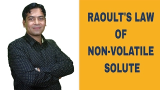 Raoults Law of Non Volatile Solute [upl. by Remy]