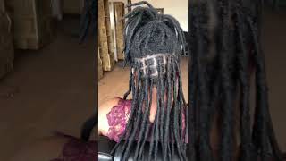 How I do my relocking rihanna locsextensions hairstyle naturalhair locs dreadlocks [upl. by Joleen]