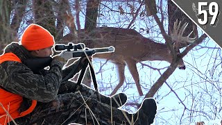 GIANT BUCK in the SNOW SHOT FIRED  Iowa PUBLIC LAND Hunting [upl. by Young]