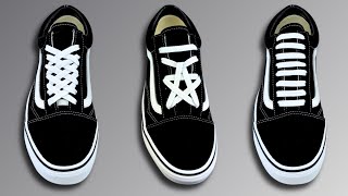 3 COOL WAYS TO LACE VANS OLD SKOOL Vans Old Skools Lacing [upl. by Aloel]