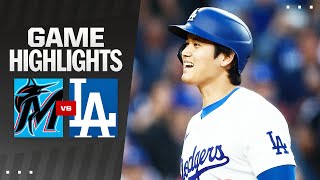 Marlins vs Dodgers Game Highlights 5624  MLB Highlights [upl. by Lebar]