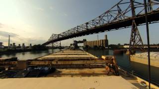 Great Lakes Freighter MV Manistee leaving the Calumet River [upl. by Conway170]