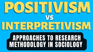 Positivism vs Interpretivism  What is Positivism in Sociology [upl. by Tilagram]