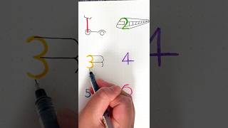 TRY THIS DRAWING TRICK USING NUMBERS TO DRAW TRANSPORT 🚗 SO EASYStep by step drawing for beginners [upl. by Rolandson616]