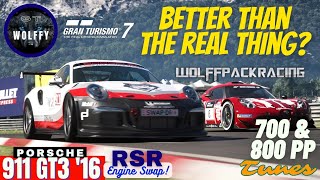 GT7  Porsche 911 GT3  RSR Swap 700800 pp Setup amp tunes [upl. by Wilt]