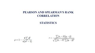 Pearson product moment coefficient and spearmans rank correlation [upl. by Tiffani]