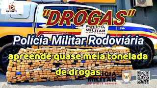 Quase meia tonelada de dr0gs são apreendidas pela PM Rodoviária [upl. by Atinehc]