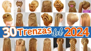 30 Peinados con Las mejores Trenzas para el 2024 de Fiestas  Niñas  Graduacion para Año Nuevo [upl. by Nauqes]