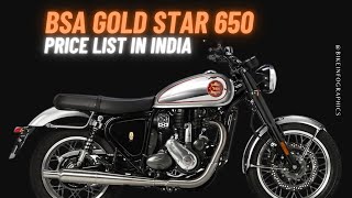 BSA Gold Star 650 Price List in India All Colors [upl. by Acimot]