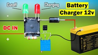 Simple 12 volt Battery charger automatic cut off 12v Battery charger Homemade [upl. by Russel660]