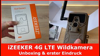 iZEEKER iG300 4G LTE Wildkamera mit SIMKarte  Unboxing amp erster Eindruck [upl. by Rednas]