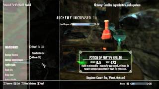 ★ TES 5 Skyrim Gameplay  Leveling Alchemy Fast Easy  Alchemy Guide  Tips amp Tricks 27 [upl. by Safir]