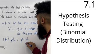 Edexcel AS Level Maths 71 Hypotheses Testing [upl. by Hardner]